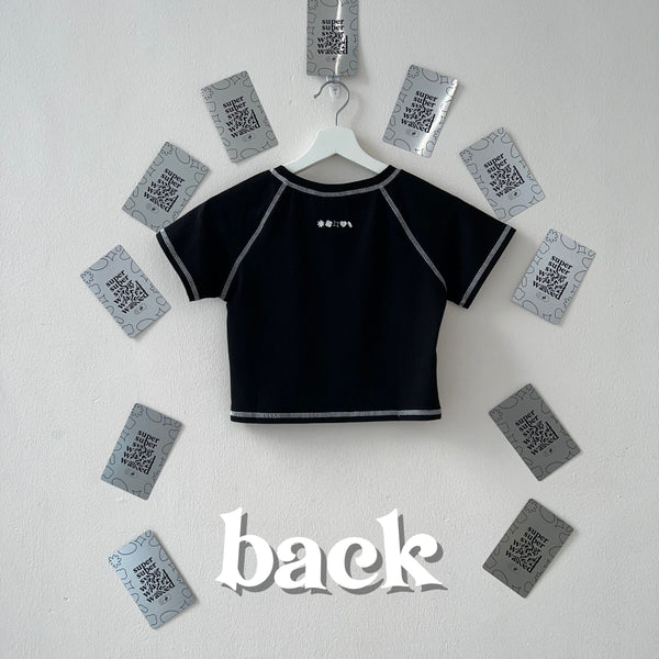 SUPERWASTED Baby Tee - Black