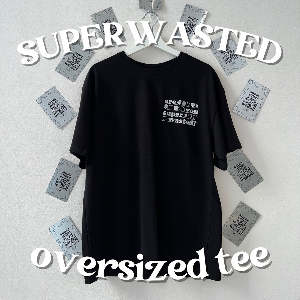 SUPERWASTED Oversized Tee - Black