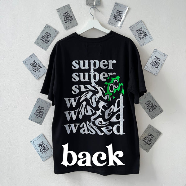 SUPERWASTED Oversized Tee - Black