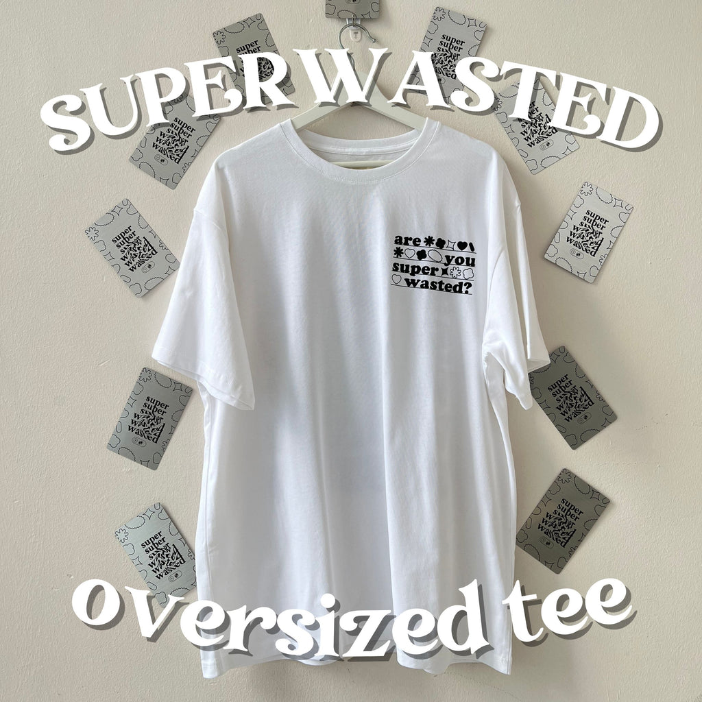 SUPERWASTED Oversized Tee - White